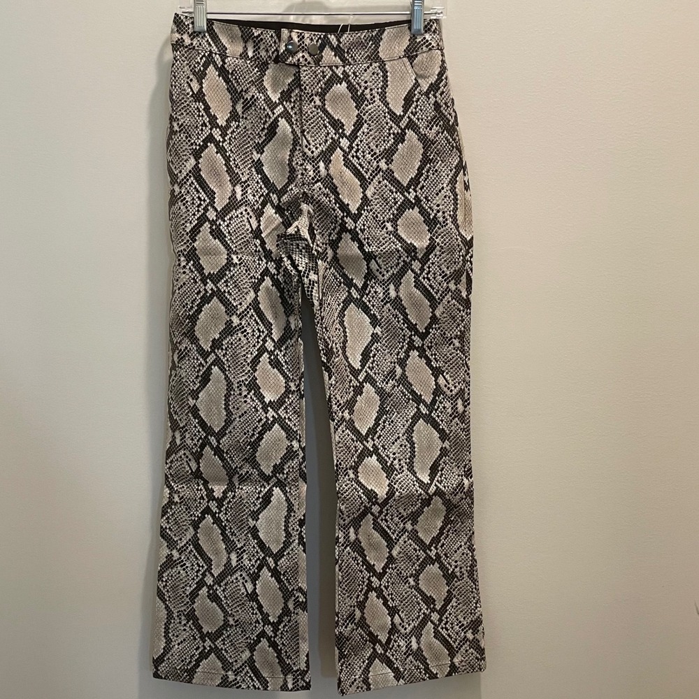 Choosy‎ Snakeskin Print Faux Leather High Rise Pants Size 2 NEW